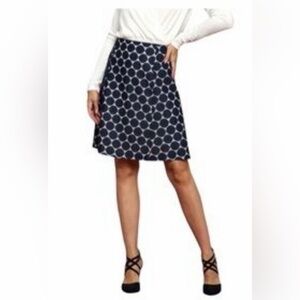 NWT Renee C Maybell Lace Detail Skirt - Navy Blue and White Pattern - Stitch Fix